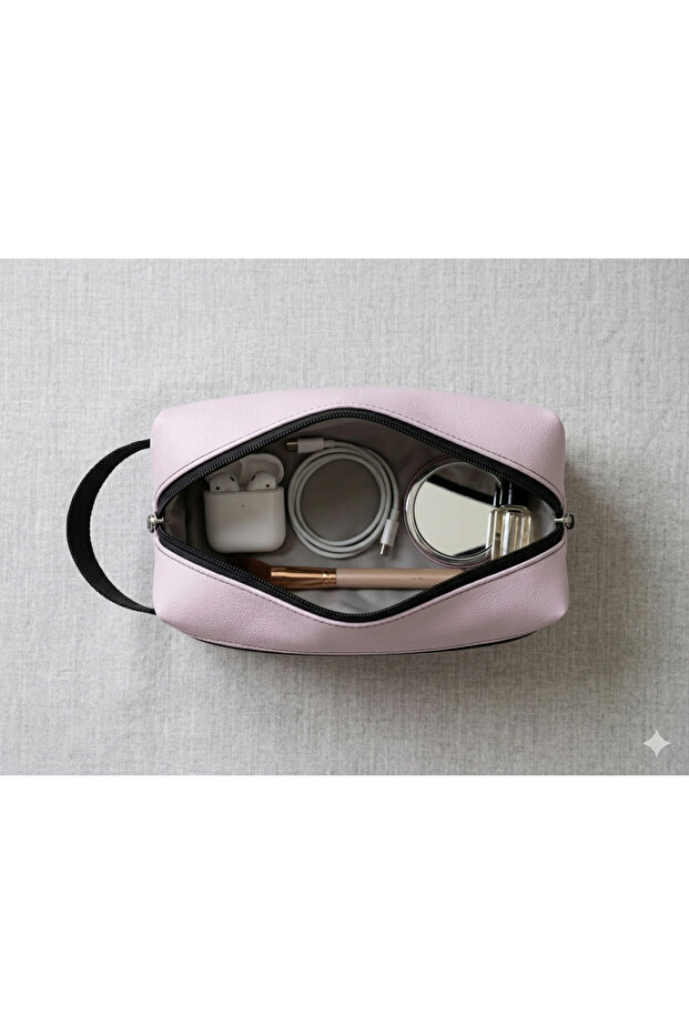 Tozpembe Faux Leather Makeup Bag – Zippered, Multi-Purpose Travel and Daily Organizer
