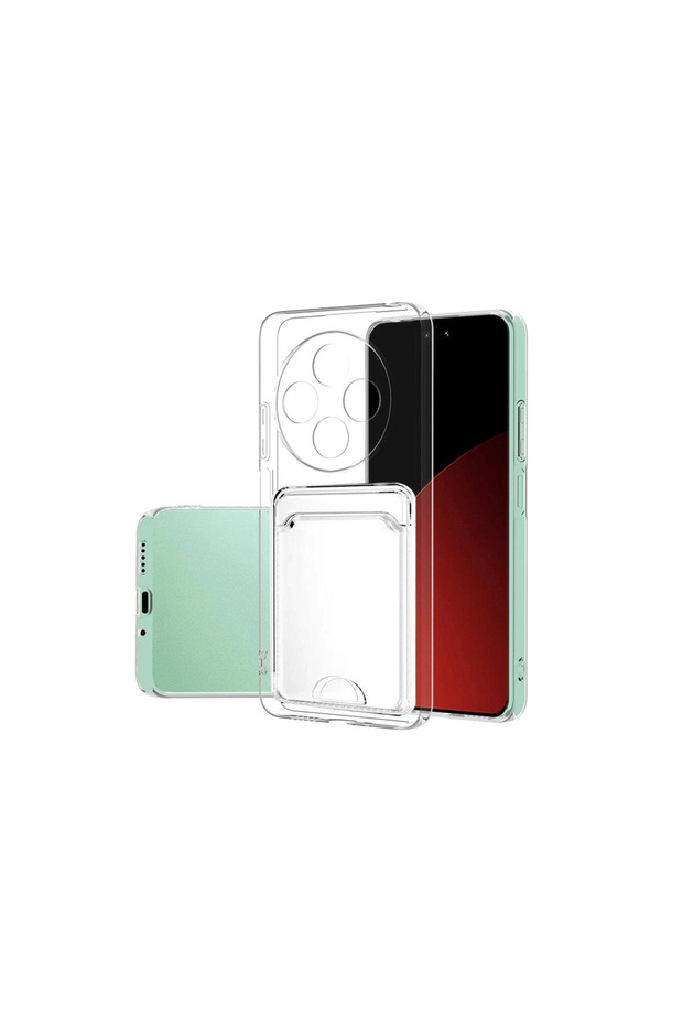 Xiaomi Redmi 14C Case Card Transparent Silicone - Transparent