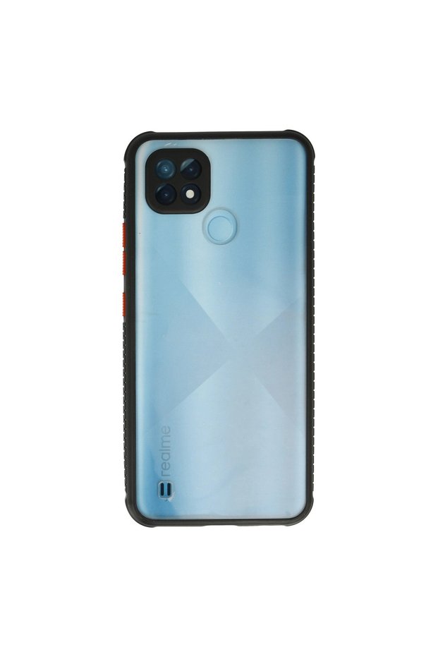 Realme C21 Case Miami Transparent Silicone - Black