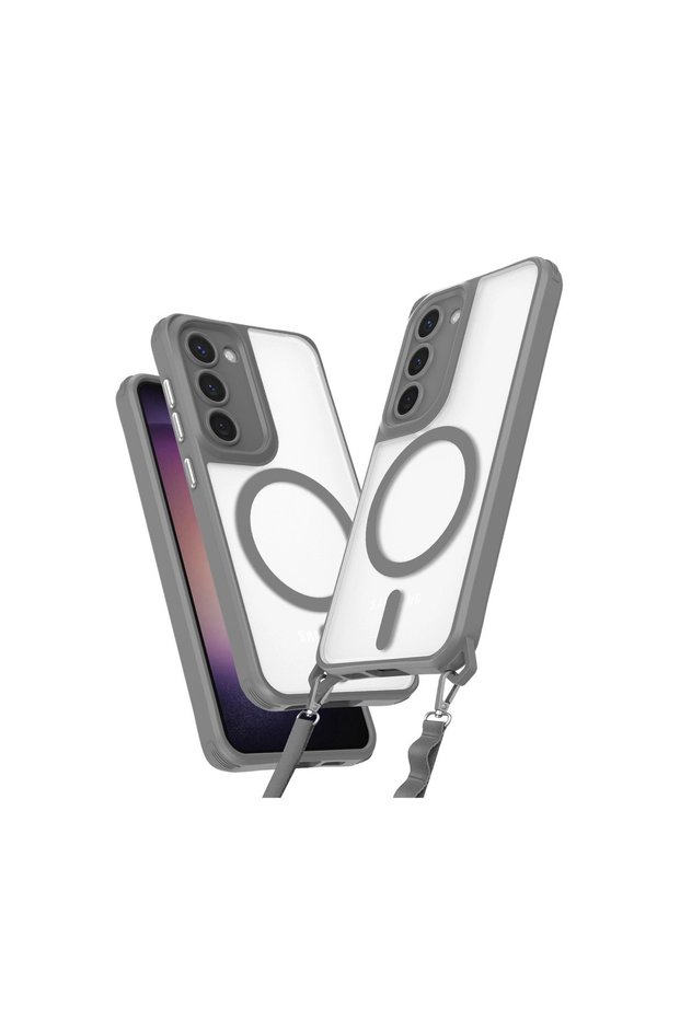 Samsung Galaxy S23 Plus Case Enka Magsafe Silicone Case - Titan Grey