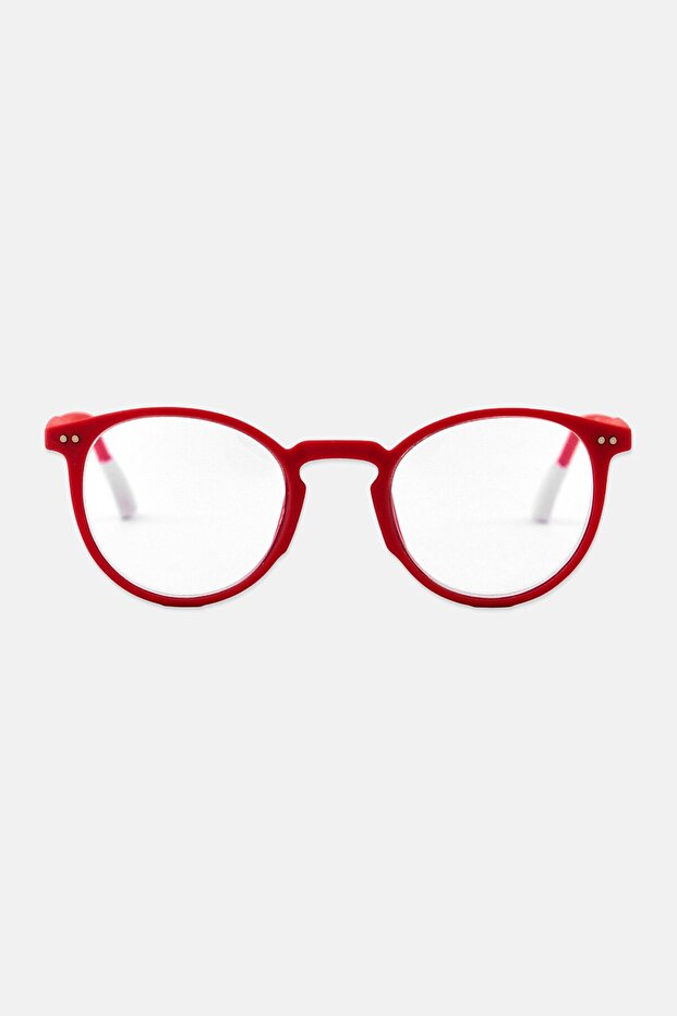 Women WRS6188S Round Reading Glasses, Red