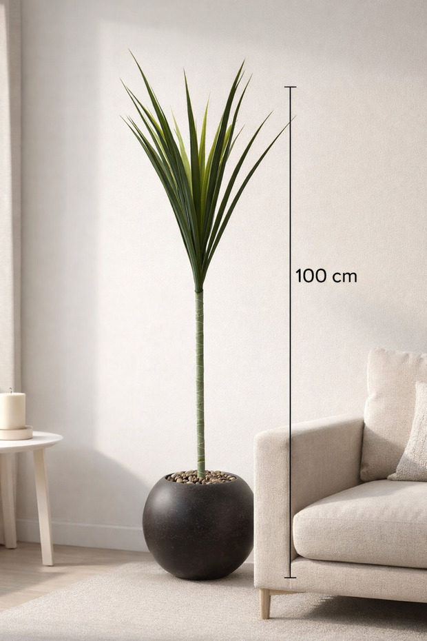شجرة يوكا اصطناعية بطول 100 cm بمركن مكور