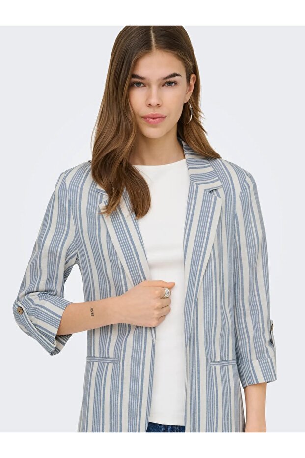 15363727 ONLGOA 3/4 UNLINE LINEN BL BLAZER CC TLR - 5