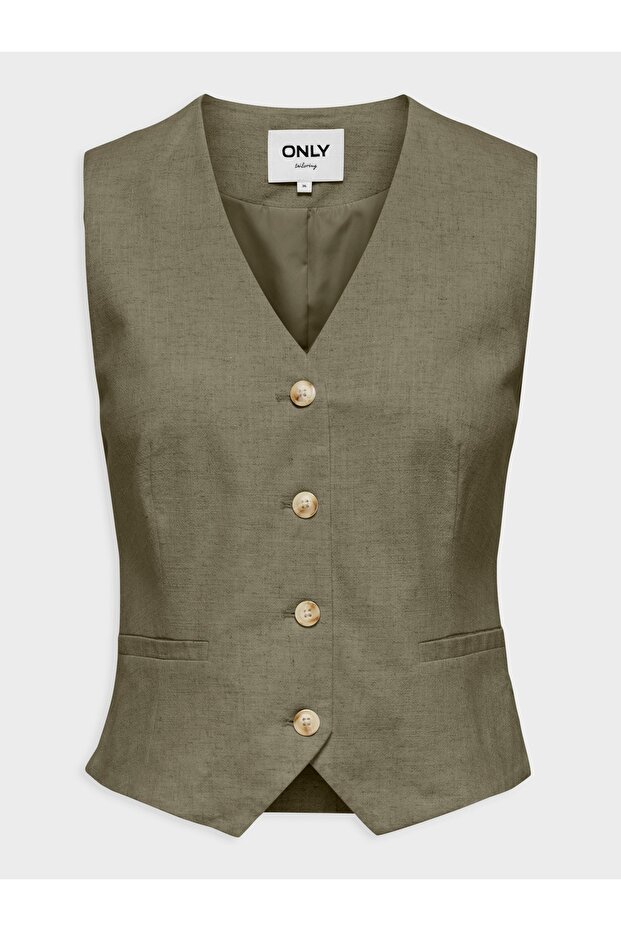 15374221 ONLSIESTA S/L LINEN BL VEST TLR