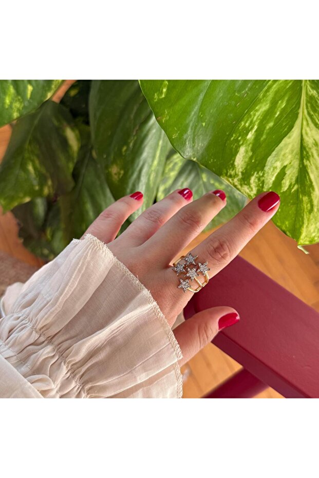Mix Stone Star Ring