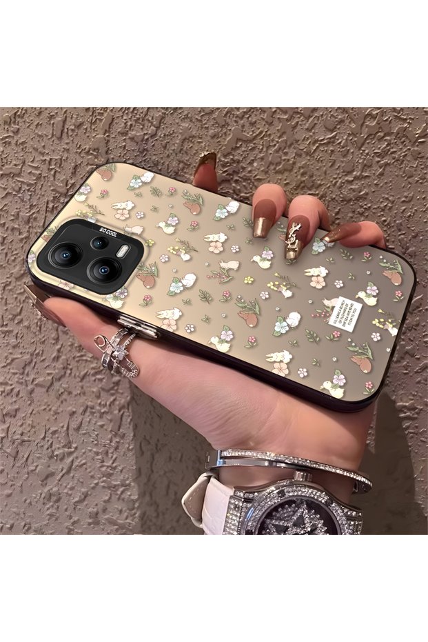 حافظة Redmi Note 12 5G متوافقة مع تصميم Simple Floral، مصنوعة من السيليكون المقاوم للسقوط، أنيقة ومتينة