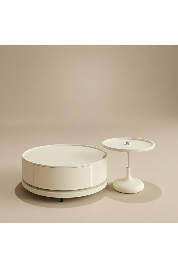 Yulan Modern Cream Nesting Coffee Table - Majestic Yulan Coffee Table