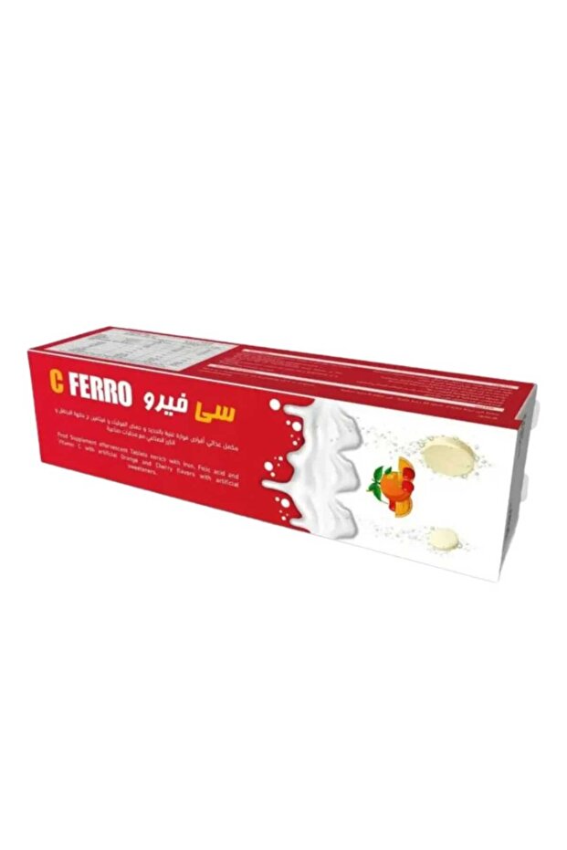 C Ferro Effervescent Tablets Rich in Iron, Folic Acid and Vitamin C 20 Tablets