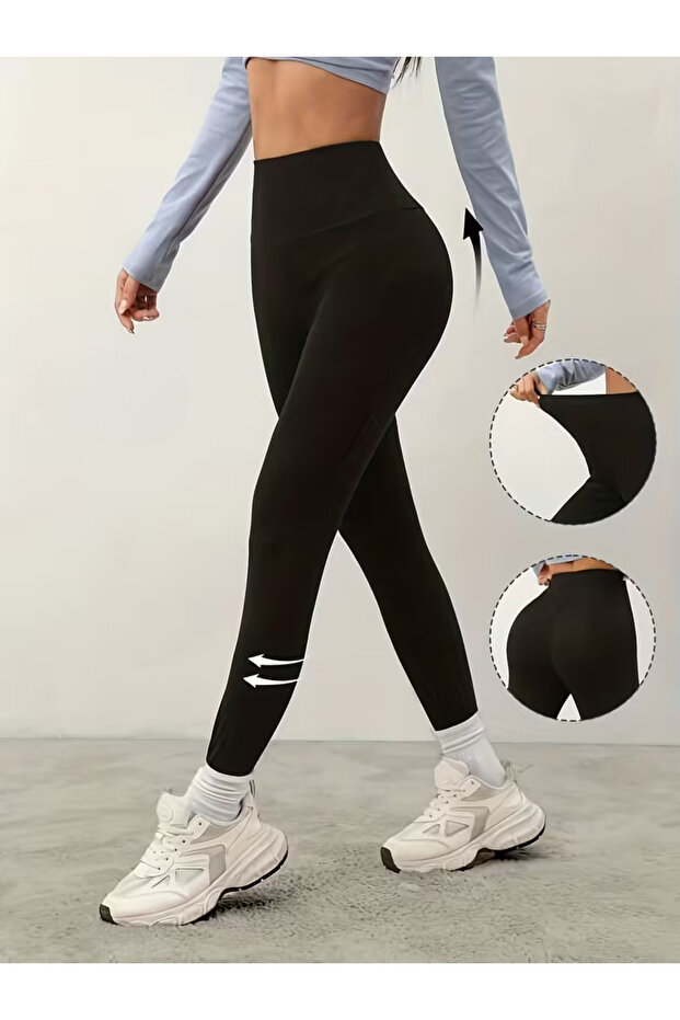 Women's Shiny Fabric Sports Belly, Tummy Control Stretch Fit Leggings