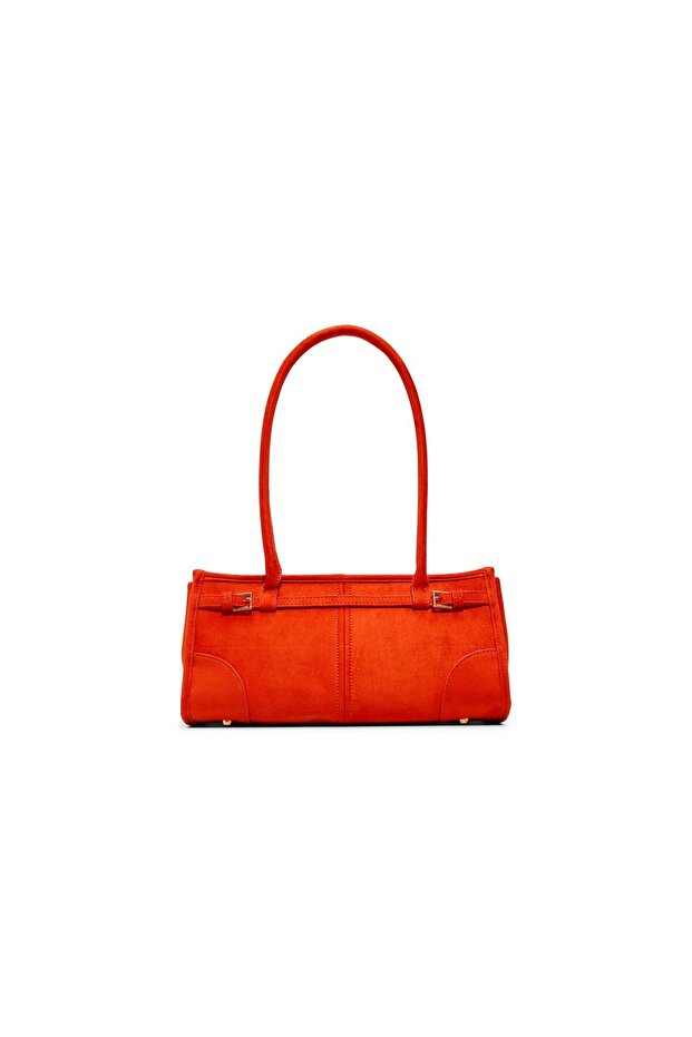 Audreie Womens Orange Shoulder Bag