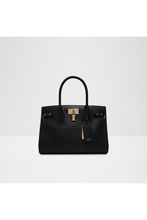 Jackietote Womens Black Satchel