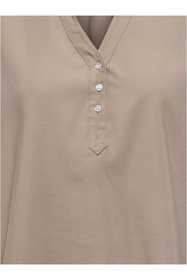 ONLARIS LIFE CAP SLEEVE SHIRT WVN CC Kadın Gri Bluz - 15364279 - 2