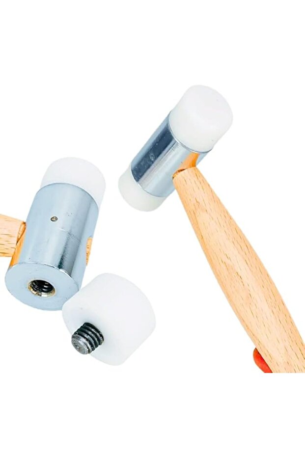 NC Double Headed Nylon Hammer with Wooden Handle