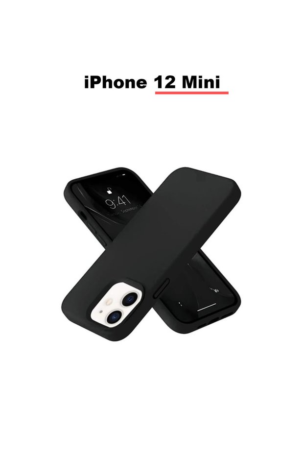 حافظة هاتف مخملية سوداء اللون متوافقة مع هاتف iPhone 12 Mini