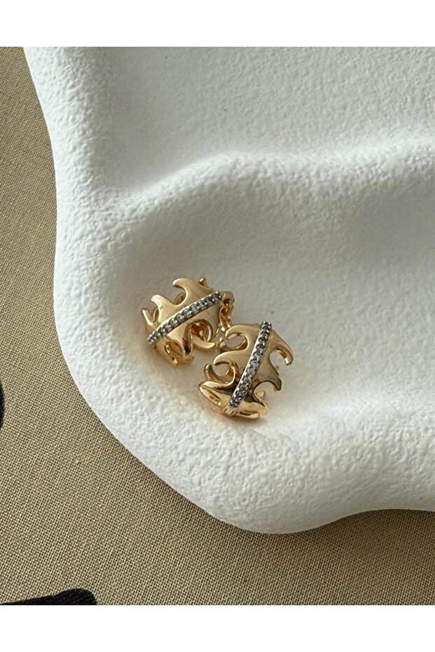 Gold Cuffe Earrings - 2