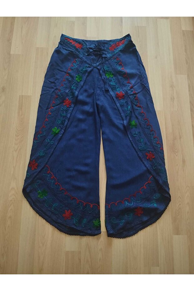 Cotton Viscose, Elastic Waist, Authentic, Ethnic, Bohemian, Covered Shalwar Trousers
