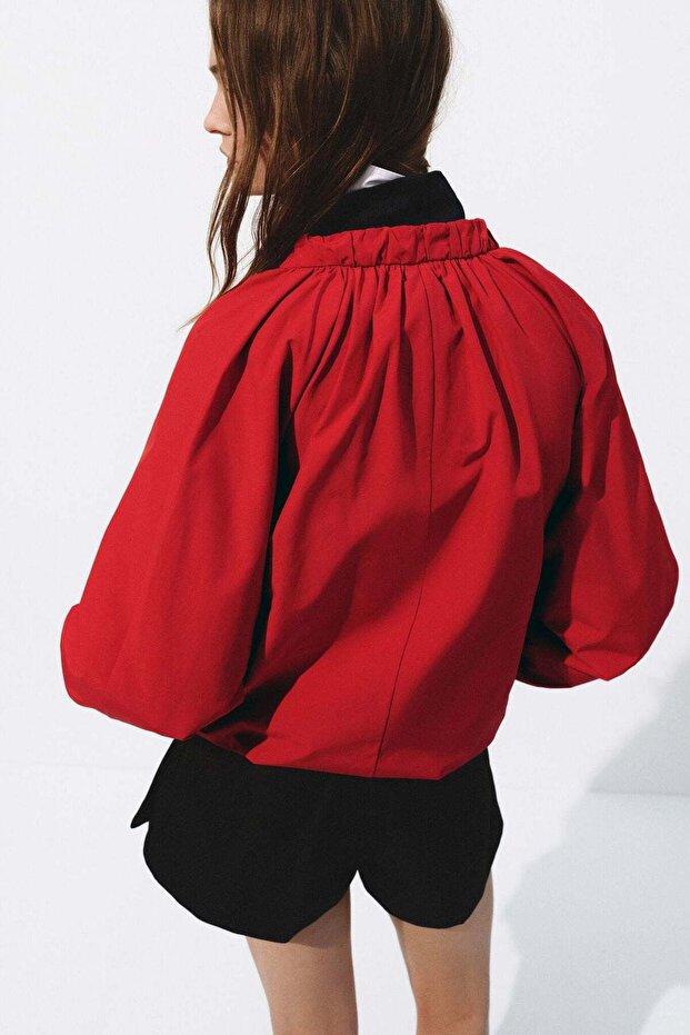 Gathered bomber jacket - 5