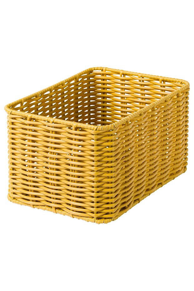 DJURTRÄNARE Basket, dark yellow, 18 x 25 x 14 cm