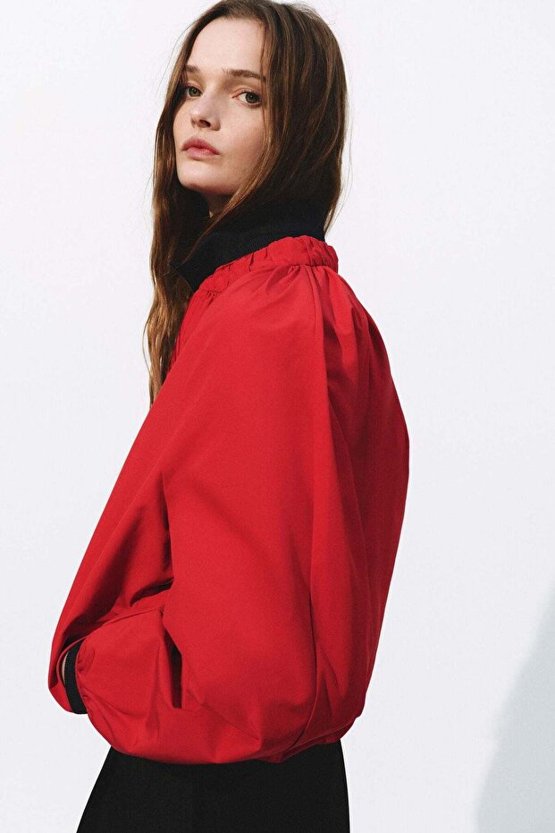 Gathered bomber jacket - 3