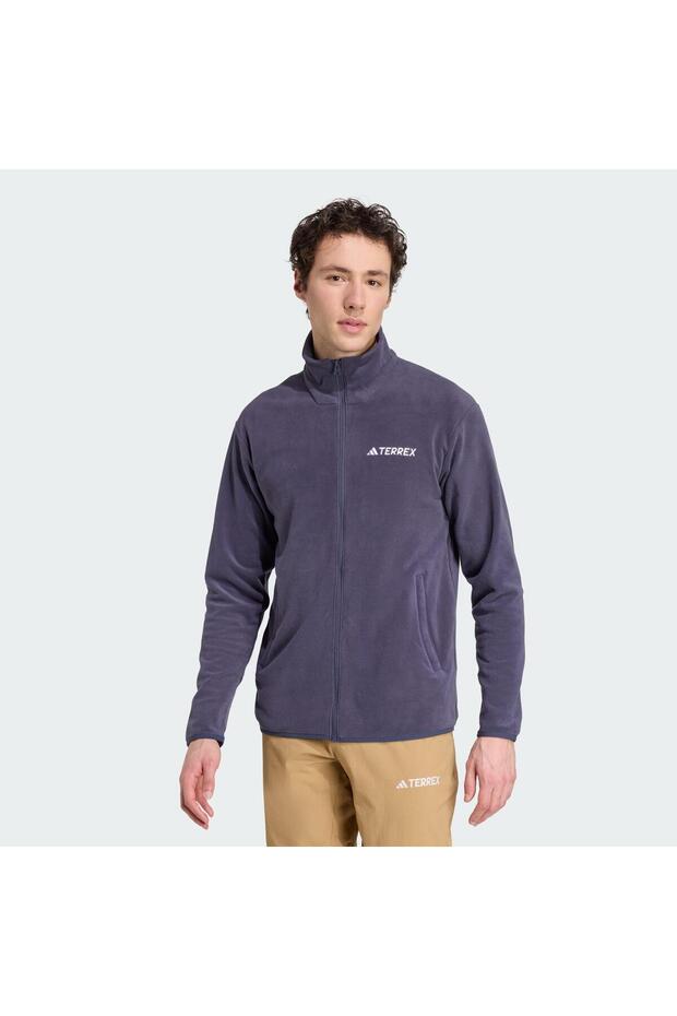 W MT ESS FZ FL GRI Kadın Polar Sweatshirt - 1