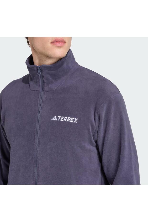 W MT ESS FZ FL GRI Kadın Polar Sweatshirt - 7