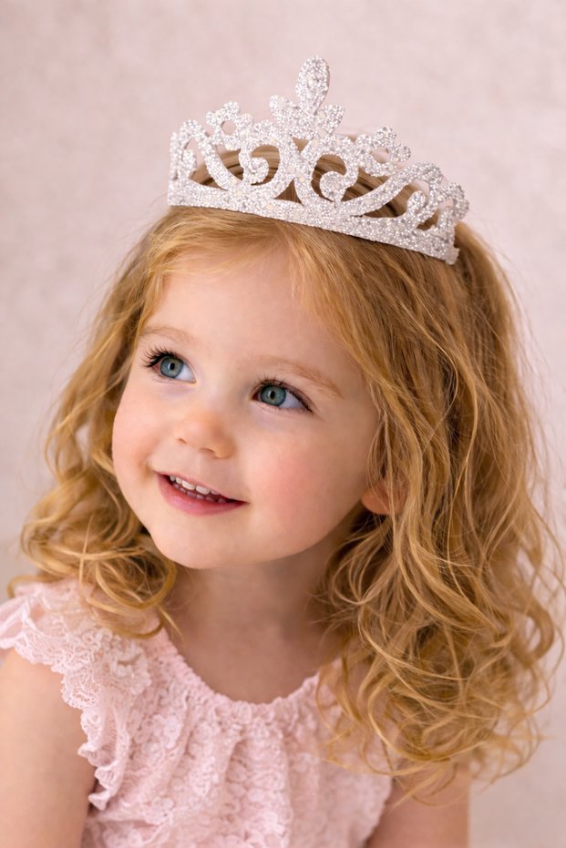 Girl's Princess Tiara Birthday Party Tiara Non-Spilling Glitter