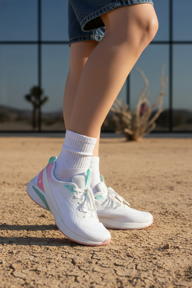 Gk-1236 White Women's Comfort Casual Sneaker Shoes