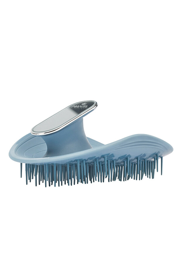 Mirror Hair Brush Blue White Gold