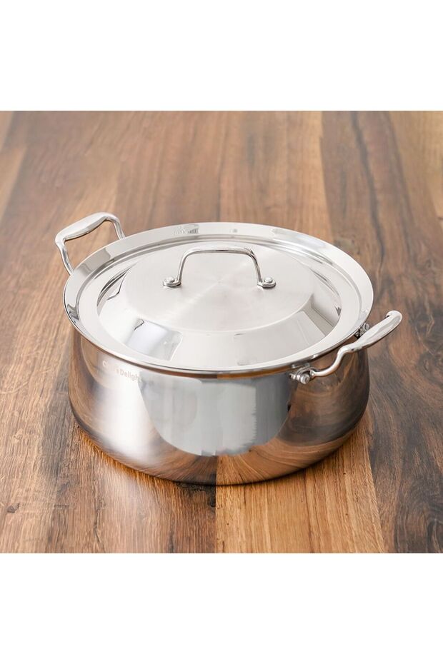 Tri-Ply Stainless Steel Handi with Stainless Steel Lid, 28cm (8.5 L)