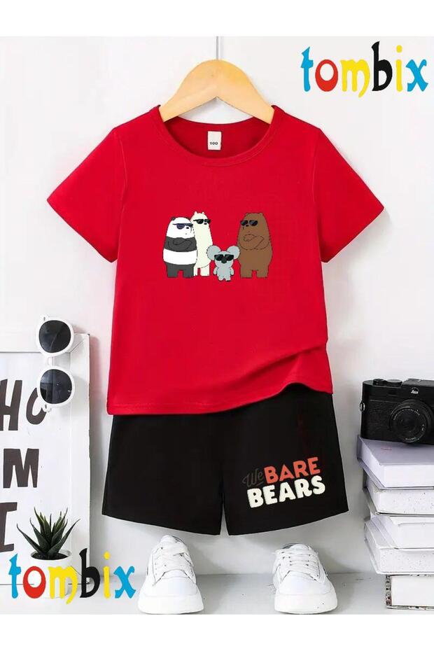 4Glasses Printed T-Shirt Shorts Summer Children's Set