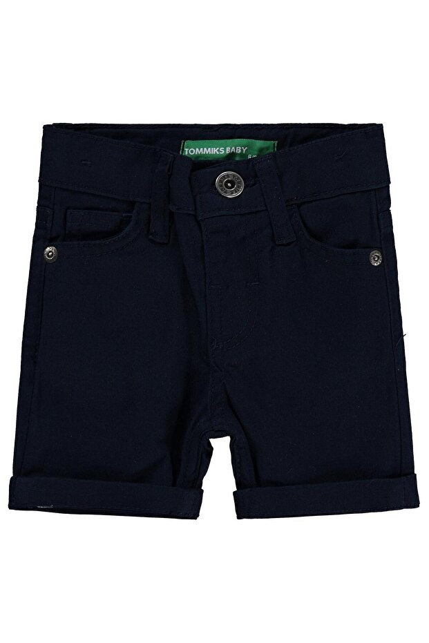 Gabardine 6-24 Months Shorts - Navy Blue