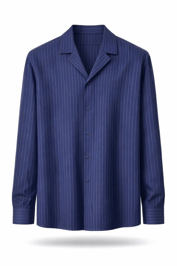 Striped Apaş Burnt Viscose Shirt