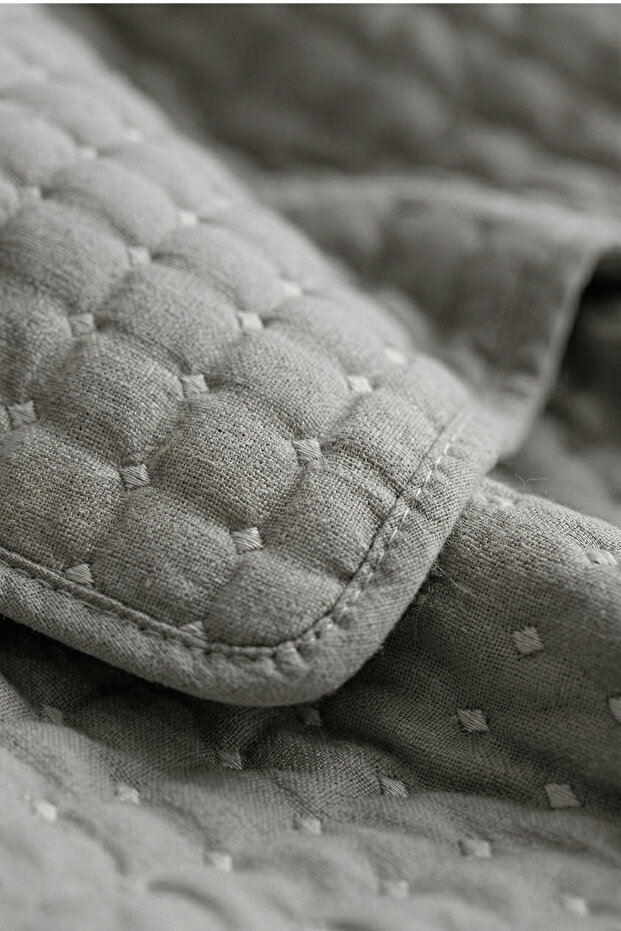 Nuvia Double Bedspread Set - Gray - 3