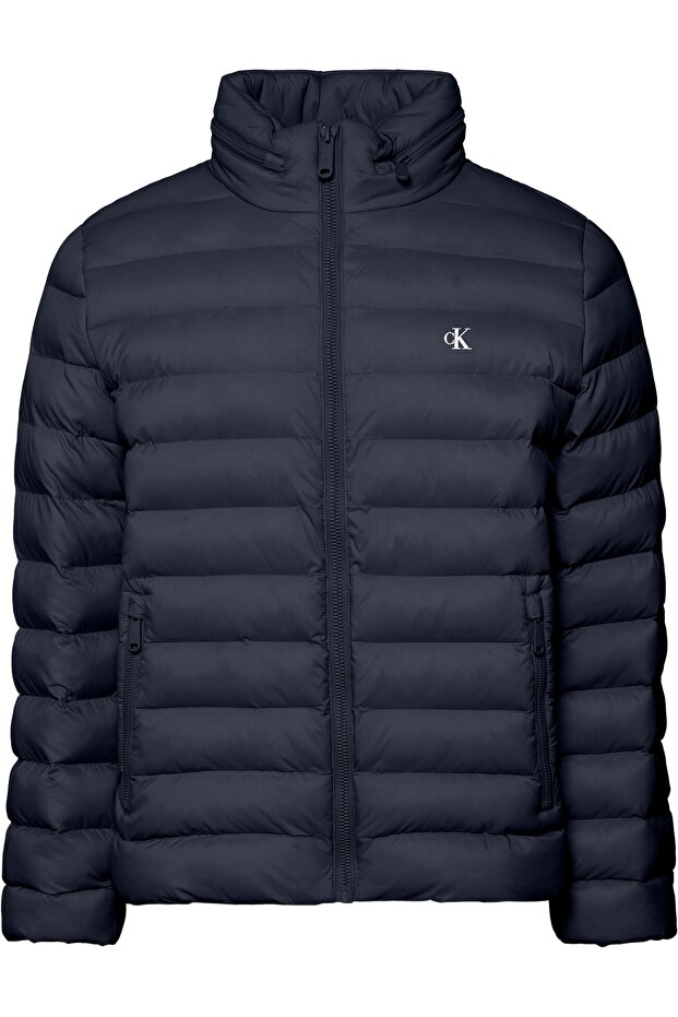 Men's ls nylon hooded puffer jacket