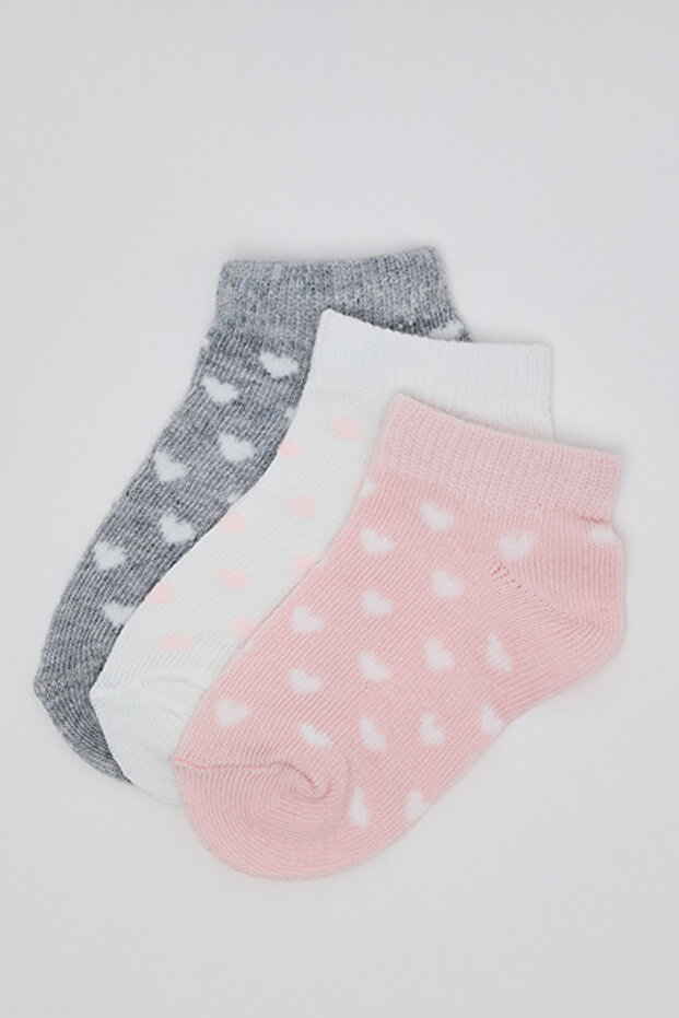 3 Pack Printed Ankle Socks - 1