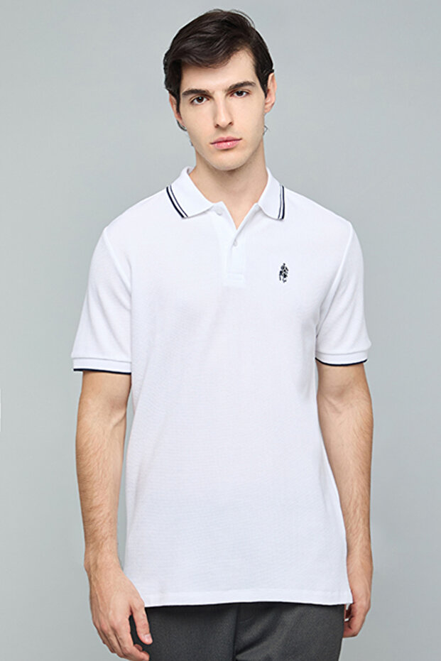 Logo Detail Polo T-Shirt with Short Sleeves