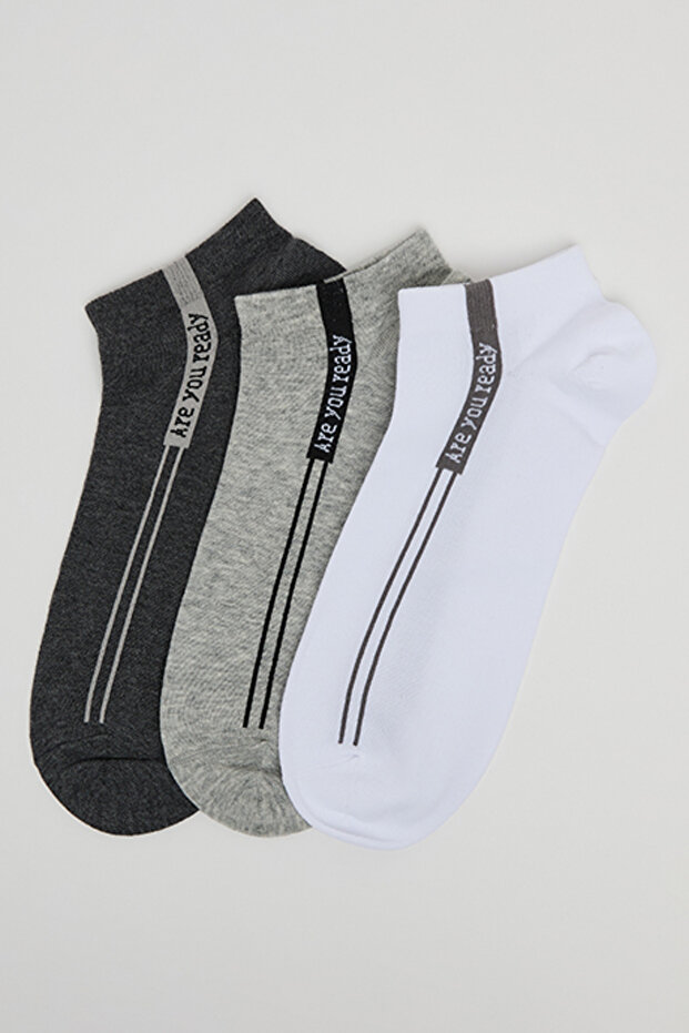 3 Pack Printed Ankle Socks