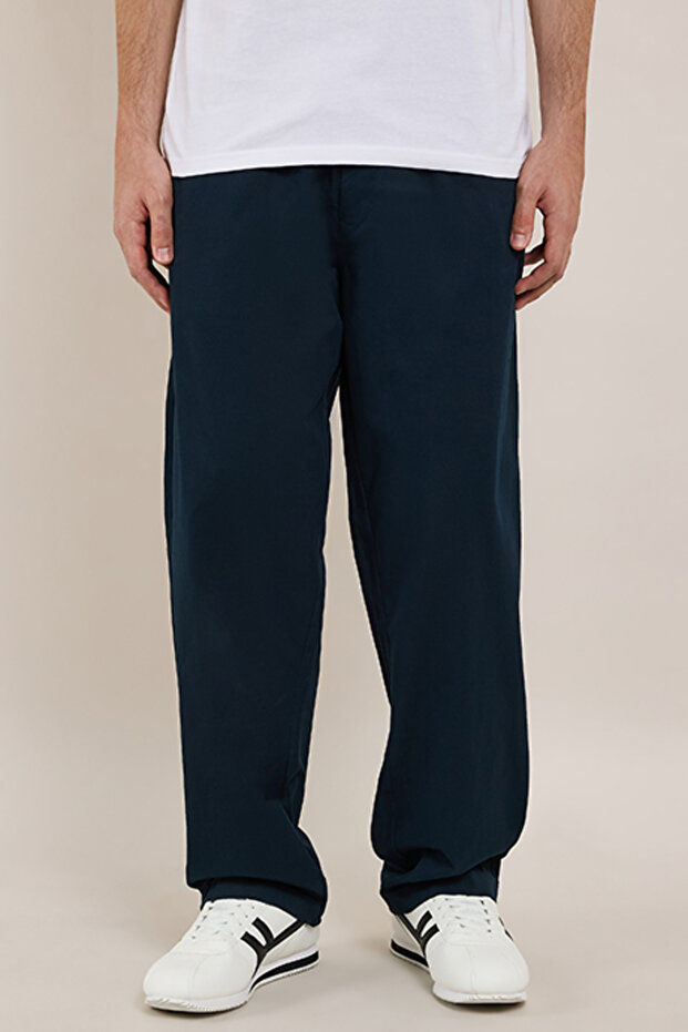 Solid Knit Pants with Drawstring Waist - 1