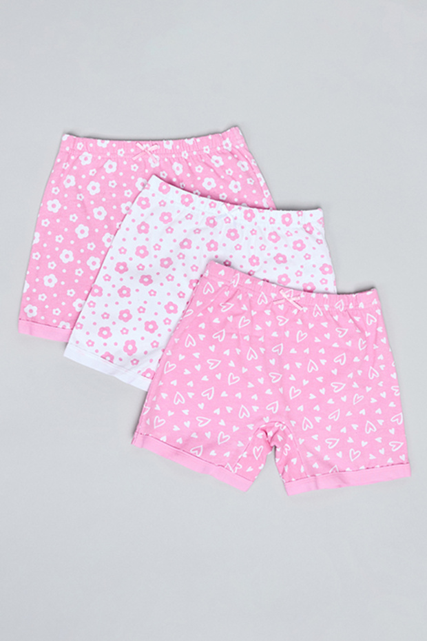 3 Pack Printed Long Shorts