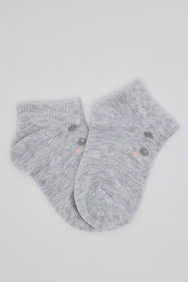 3 Pack Printed Ankle Socks - 4