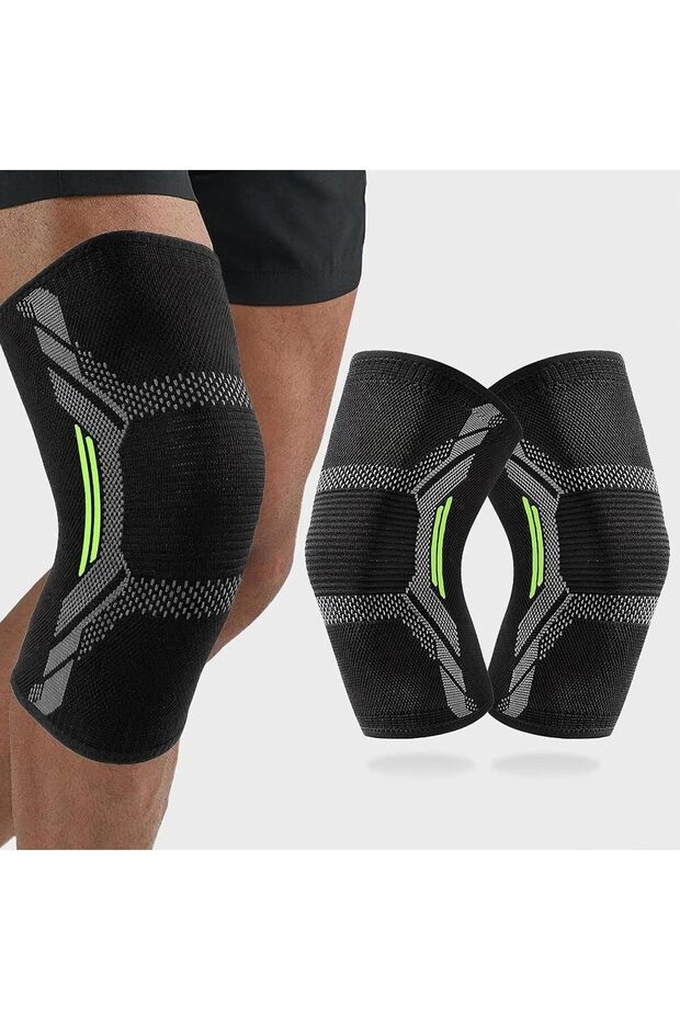 2 Pack Knee Brace Compression Sleeves for Men Women Running Fitness Arthritis Pain Support