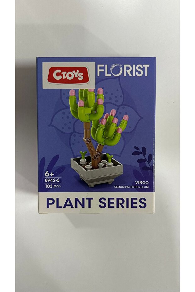 Ctoys Vırgo 8942-6 Flower Making Block Set Micro Lego Compatible-Florist Series Tabletop Decor