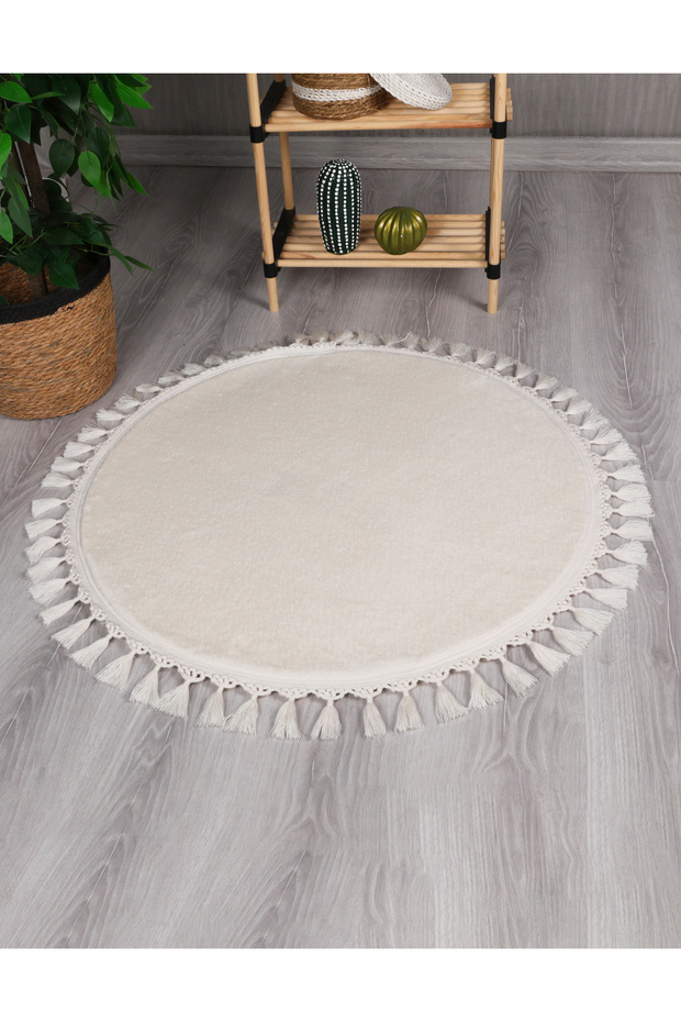 PELUŞ HALI ÖRGÜ SAÇAKLI