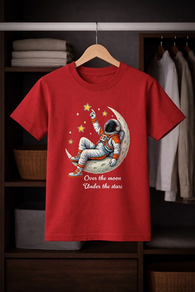 Moon & Stars Space theme T-shirt for Kids