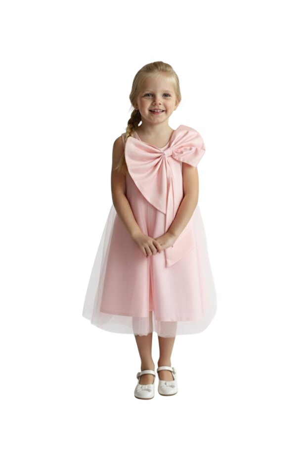 D' Daniela - Big Bow Front Party Dress - Multicolor - 1Y to 13Y
