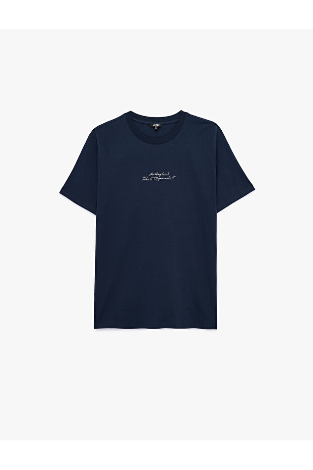 Cotton Short Sleeve Crew Neck Printed Slim Fit T-Shirt