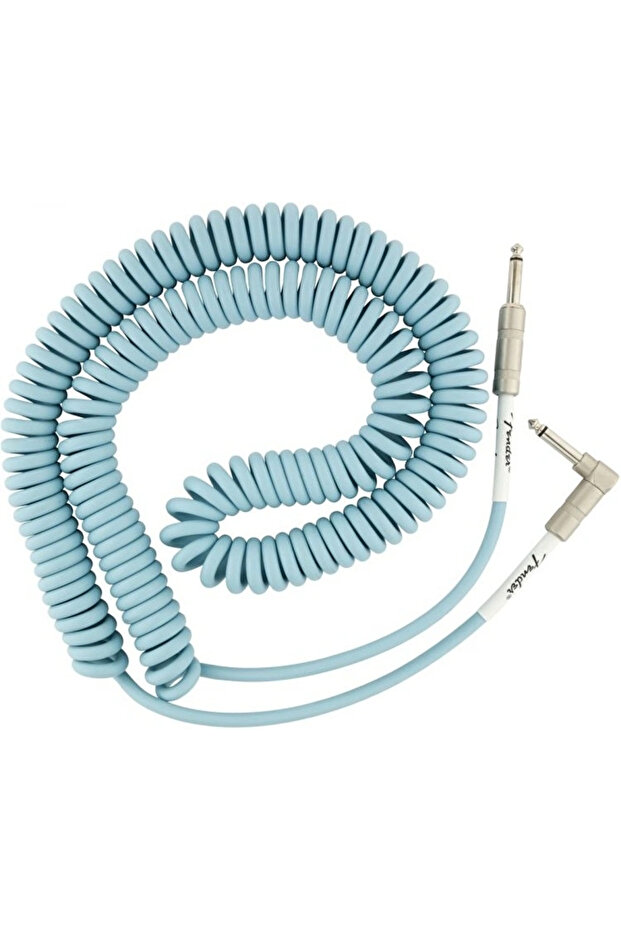 0990573002 Contour Series Coil Spiral Instrument Cable (9m) | Lake Placid Blue, Classic Wraparound