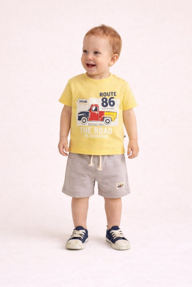 Baby Boy 24 Months the Road T-Shirt and Shorts 2-Piece Set