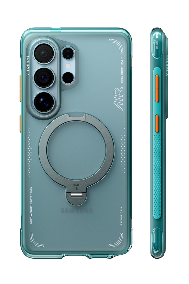 Ostand Q3 Air For Samsung Galaxy S26 Ultra Case 360° Magnetic Stand, MagSafe , Airbag Cushion, Green