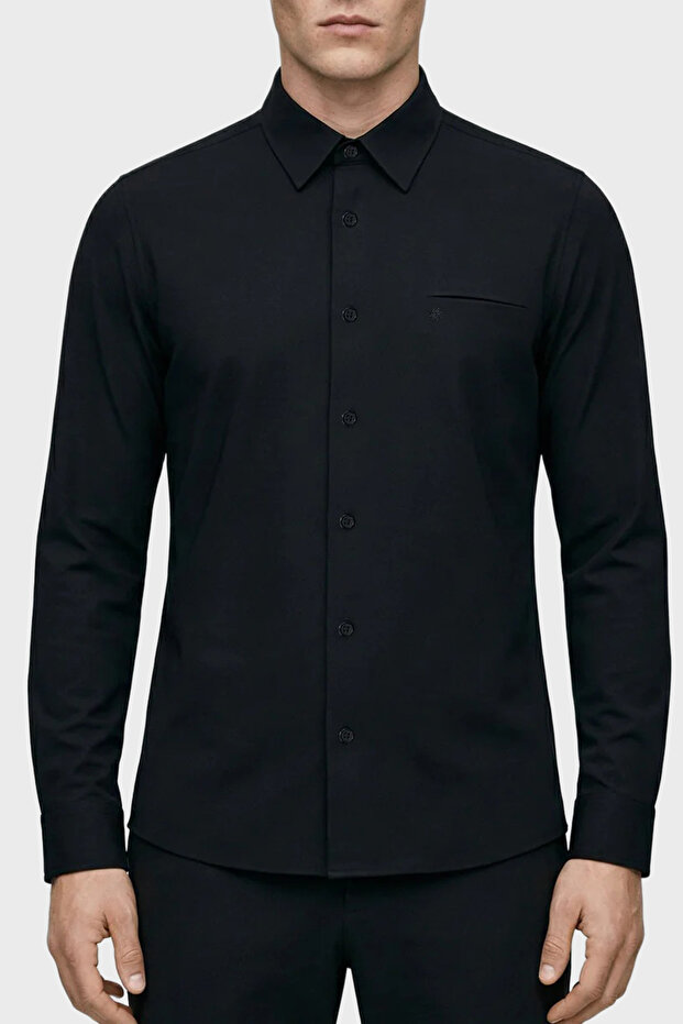 Regular Fit Classic Collar Long Sleeve Shirt Men's Shirt Isr41260